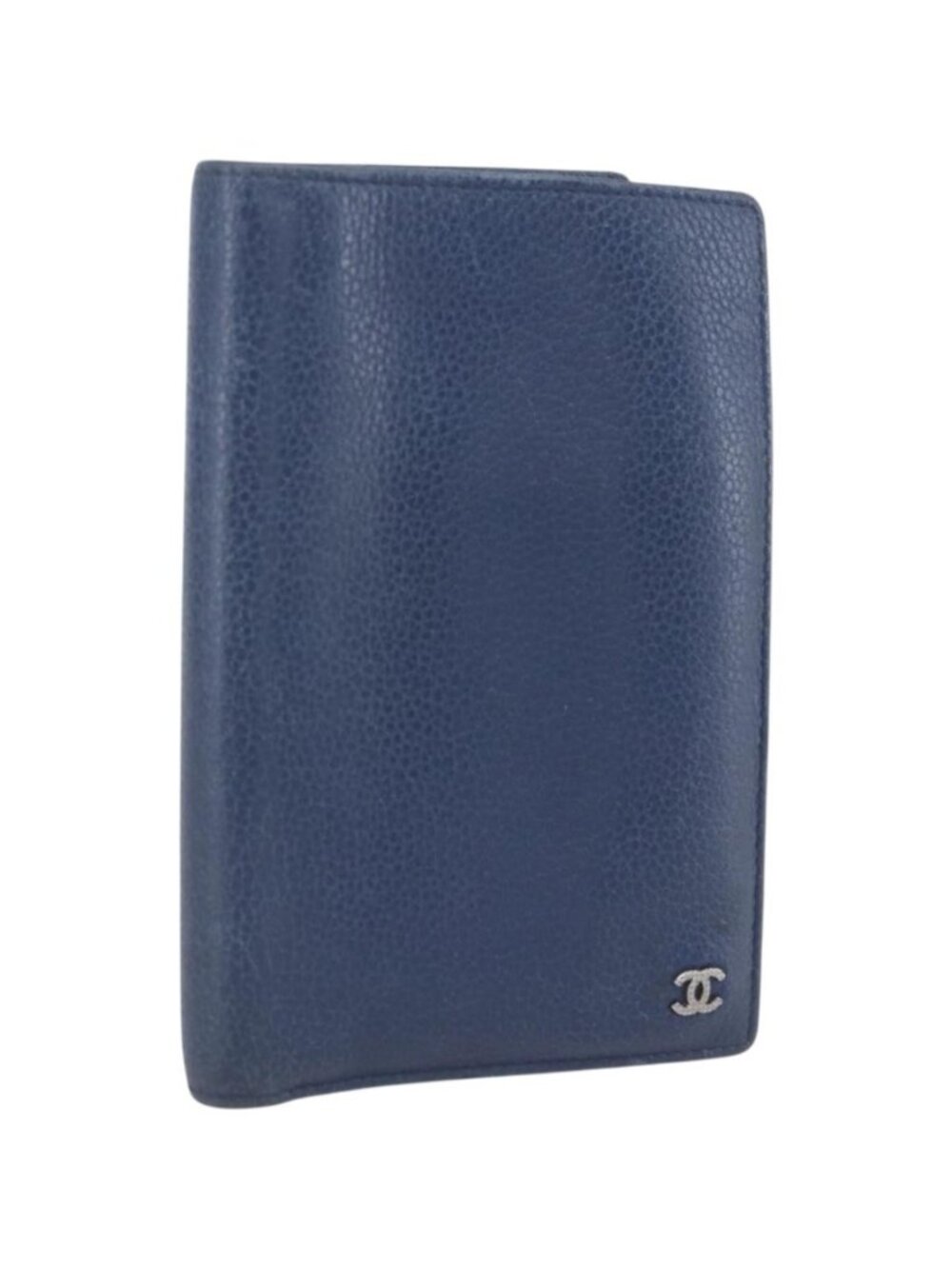 CHANEL COCO Mark Wallet Leather Navy CC